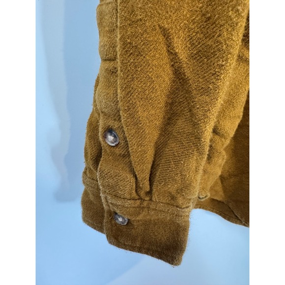 Madewell Button Down Shirt Blouse Jacket Brown Cotton Blend Women's Size Medium - Picture 5 of 6